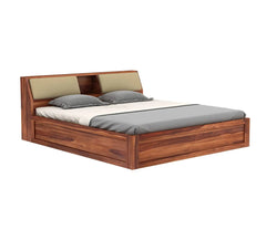 Bed Cole- Wood King/Queen Size Bed with Box Storage Wooden Double Bed Cot Bed Furniture for Bedroom Living Room Home | Storage Bed for Bedroom Furneez