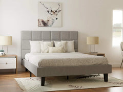Bed Envy- Wood Magnus Upholstered Platform King/Queen Size Box Modern Bed for Bedroom, Home Furniture Furneez