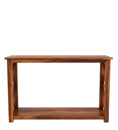 Console Table Gare- Wood Large Console Table in Teak Finish for Living room & Bedroom Decoration Furneez
