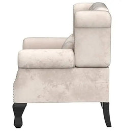 Osvaldo Solid Wood Chesterfield Upholstered Arm Chair Wingback Chair for Living Room High Back Wing Chair Cushioned Lounge Chair Single Seater Furneez