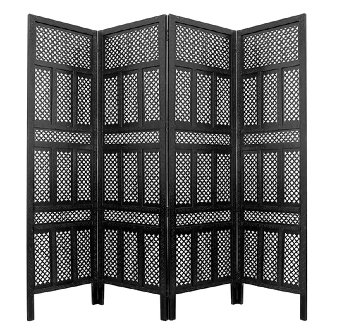 Partition Ammo- Wooden Room Partition for Living Room, Room Divider 4 Panel, partition for Pooja Room, Screen Separator, Partition Wall Divider Furneez