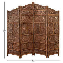 Partition Bonk- Wooden Pre-assembled Room Partitions , Room Divider Screen Separator and Room Dividers with Stand 2 Wall Panels for Living Room/Bedroom/Office/ Restaurant/Corner Furneez