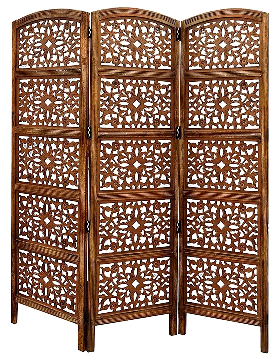 Partition Lump- Wooden Room Partition for Living Room Room Divider, Partition for Pooja Room, Screen Separator, Wall Divider for Hall, Bedroom, Office, Pooja Room Furneez