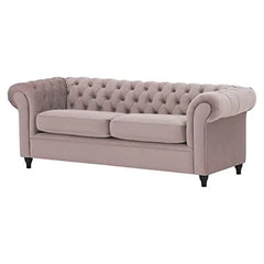 Sofa Cozy- Wooden Rolled Arm Leatherette Modern Chesterfield Sofa Couch Chaise Lounge Sectional Sofa Furneez