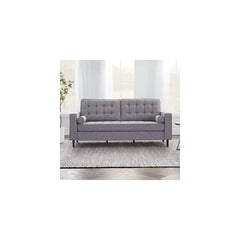 Sofa Lich-  Upholstered Sofa - Couches for Living Room - Charcoal Couch - Small Couch - Living Room Furniture - Includes Bolster Pillows (Black) Furneez
