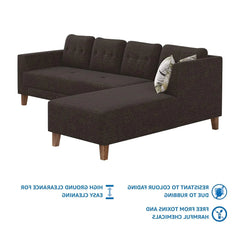 Sofa Parl- Wooden 6 Seater L Type Sofa Lounge Chaise Relax Lounger Sofa for Living room & Hallway Furneez