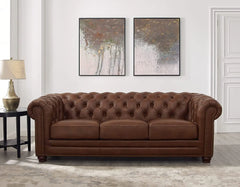 Sofa Razz- Traditional Velvet 3 Seater Chesterfield Styled Sofa with Tufted Paddings Sofa for living room, Bedroom & Office | Rolled Arm Sofa Diamond Tufted Sectional Sofa Furneez