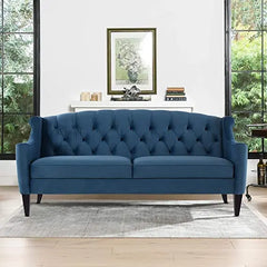 Sofa Zami- Wooden 3 Seater Chesterfield Well Living Bertina 3 Seater Upholstery Button Tufted Sofa for Living Room, Offices, Bedroom, Hallway Furneez