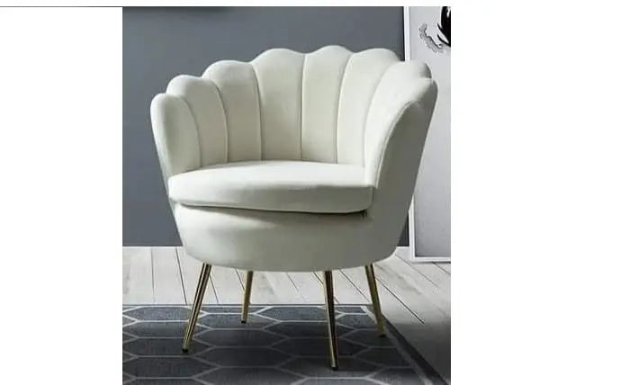 Wooden Handmade Golden Legs Grey Tufted Barrel Chair with Unique Design Chair in Living room & Bedroom Wing Chair for Living Room Furneez