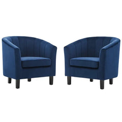 Wooden Sofa Chair Upholstered Arm for Living Room High Back Wing Chair Cushioned Lounge Chair Single Seater (Set of 2) Furneez
